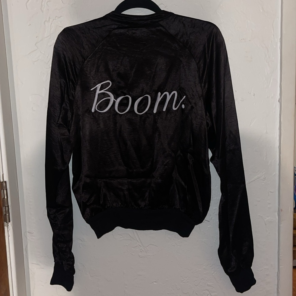 Reformation satin bomber jacket